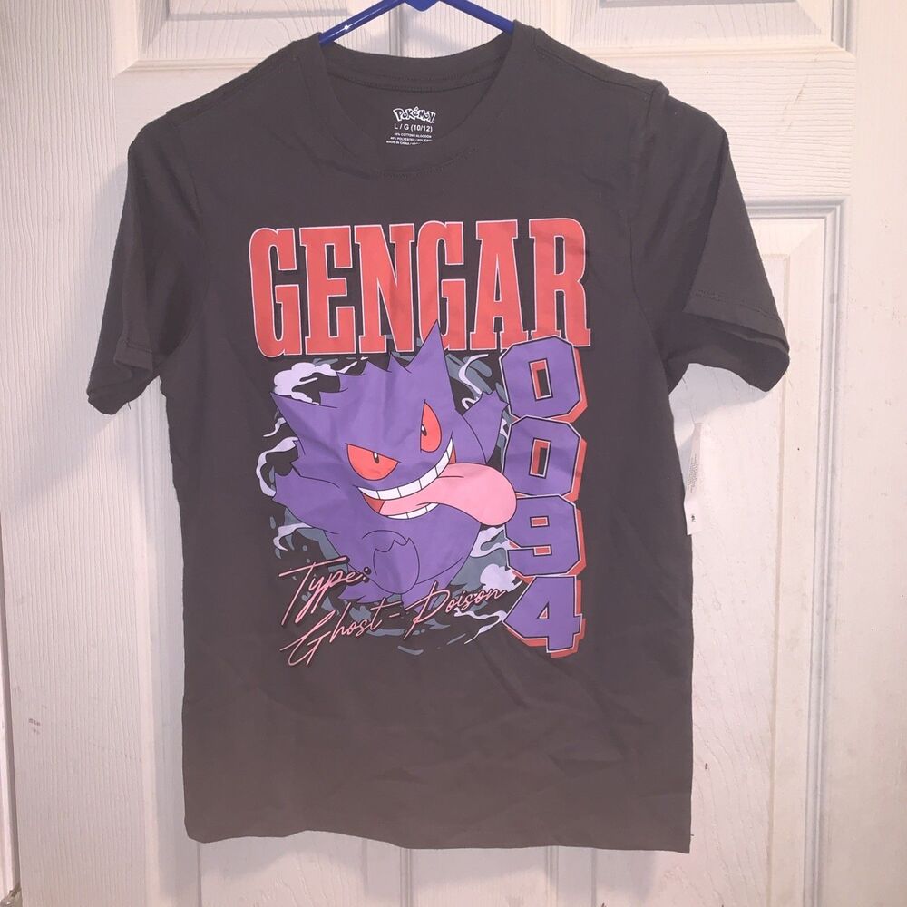 New Pokemon L/G 10/12 T-Shirt - Gengar Ghost Type #0094